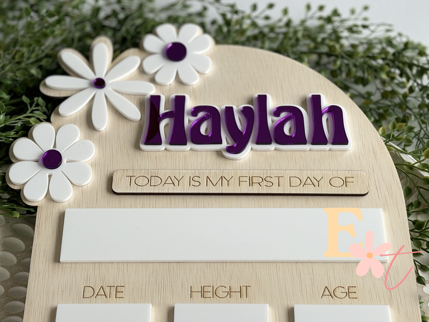 First Day Of Wooden Board