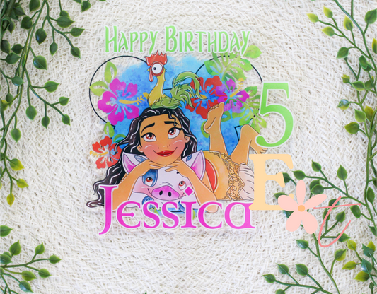 Water Princess UV Printed Cake Topper