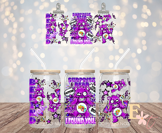 Surprise Bear 16oz UV DTF Wrap