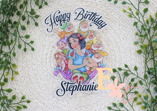 Princess & Dwarfs UV Printed Cake Topper