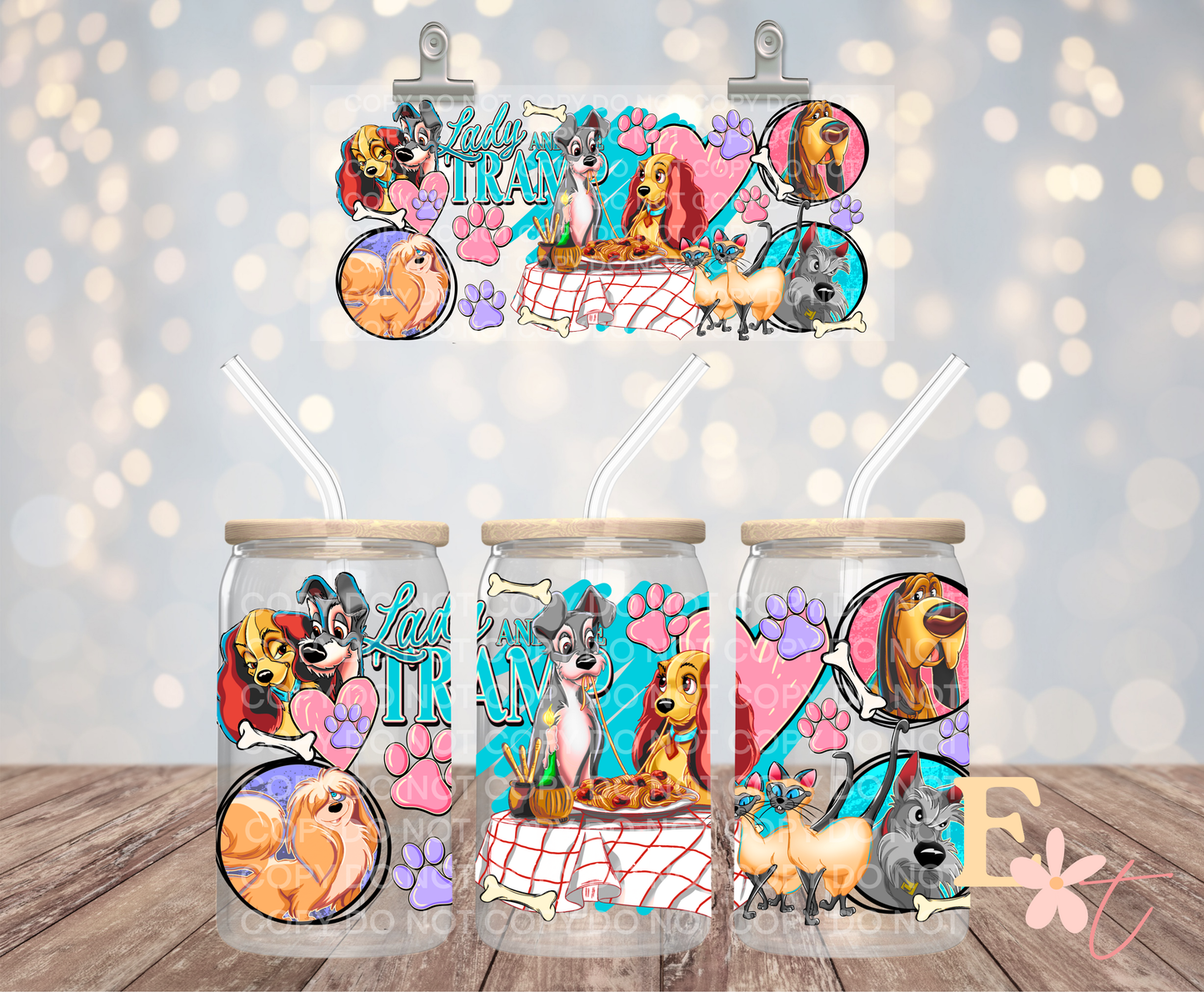 Lady and T 16oz UV DTF Wrap