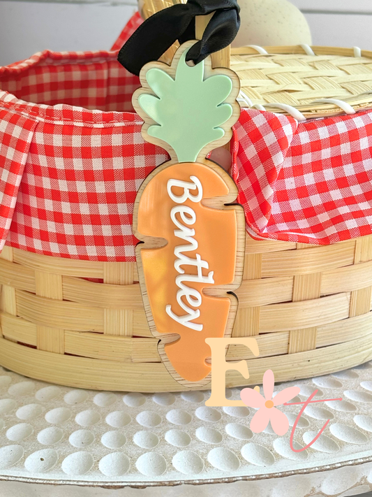 Carrot Easter Basket Tag