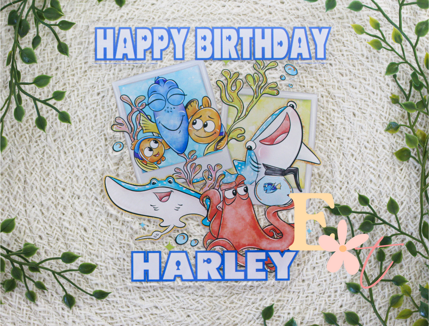 Fish and Friends UV Printed Cake Topper