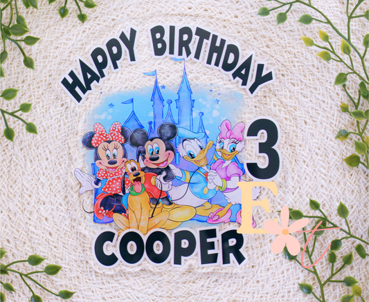 Mouse and Friends UV Printed Cake Topper