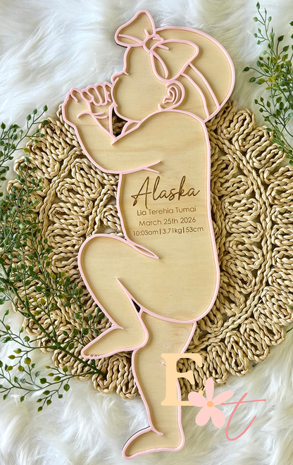 Newborn Baby Detail Plaque