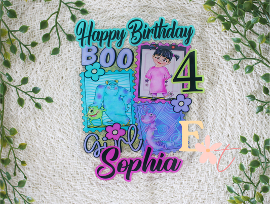 Monster UV Printed Cake Topper