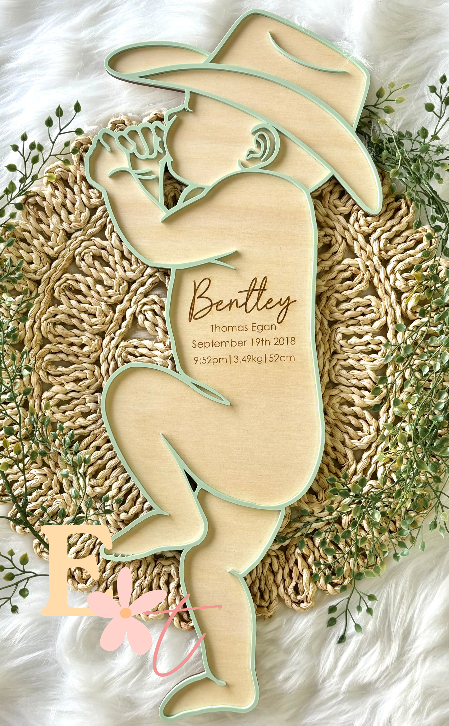 Newborn Baby Detail Plaque