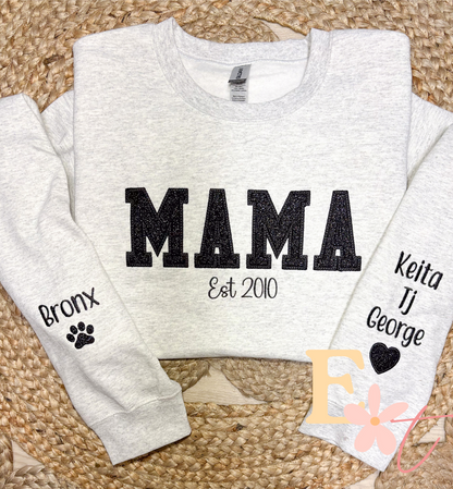 Glitter Mama Embroidered Sweatshirt