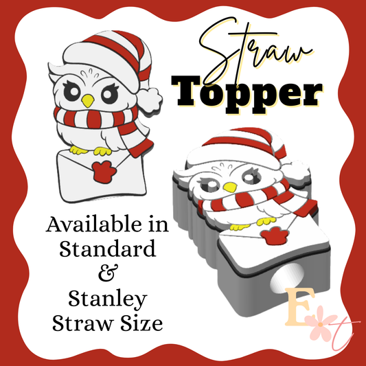 HP Owl 3D Straw Topper