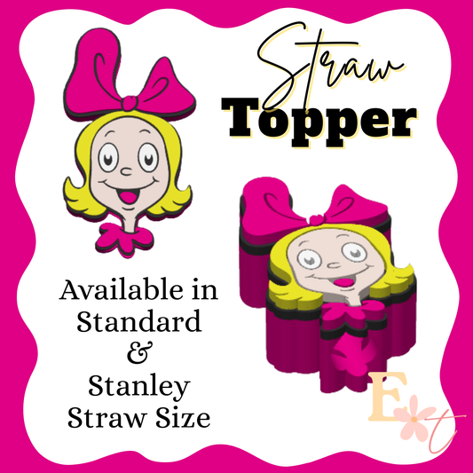 Cindy 3D Straw Topper