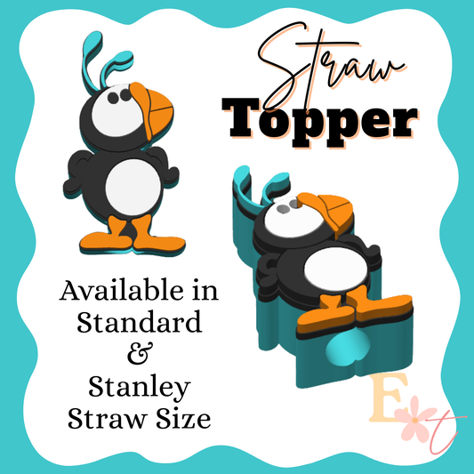 Penguin 3D Straw Topper