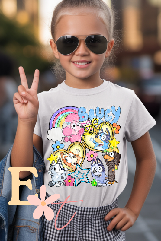 Rainbow Blue Ready to Press DTF Transfer