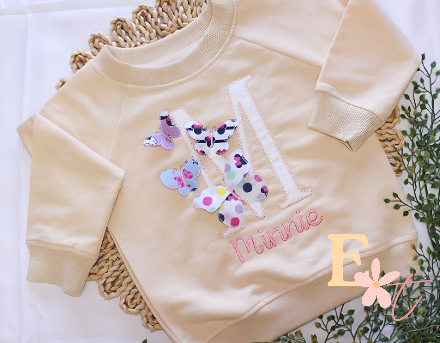 3D Personalised Butterfly Kids Jumper