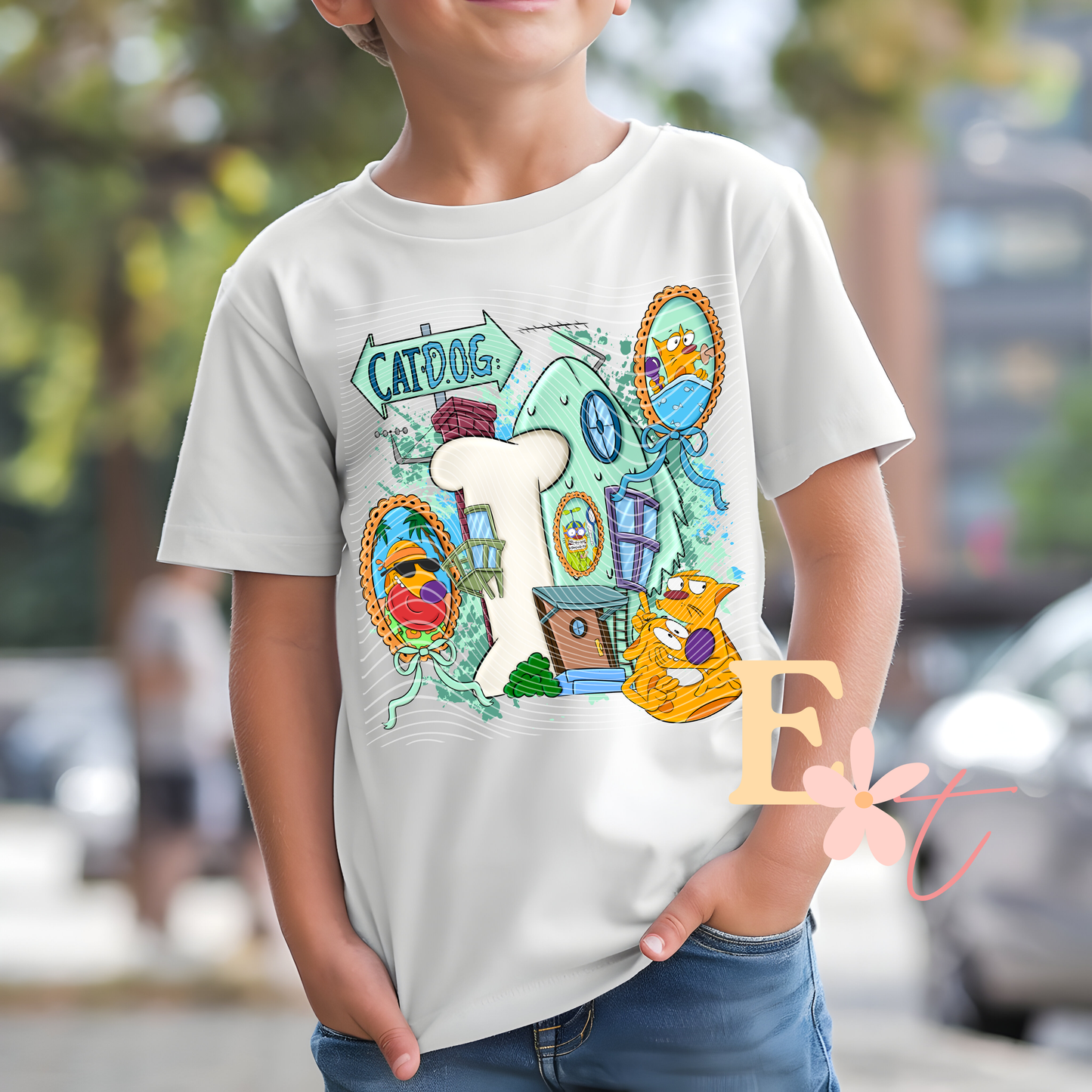 Catdog Ready to Press DTF Transfer