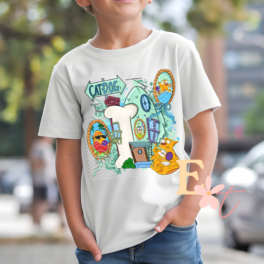 Catdog Ready to Press DTF Transfer