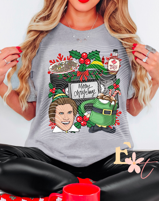 Merry Christmas Elf Ready to Press DTF Transfer