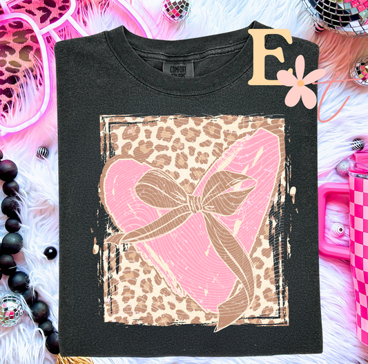 Leopard Heart Ready to Press DTF Transfer