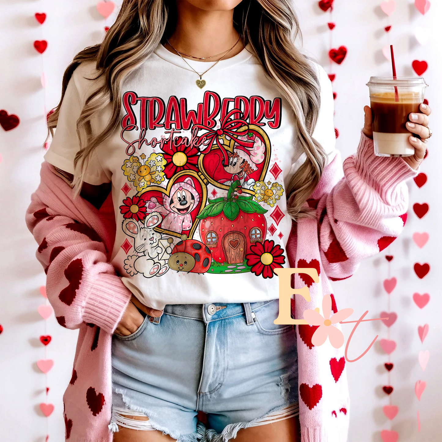Strawberry Mouse Ready to Press DTF Transfer