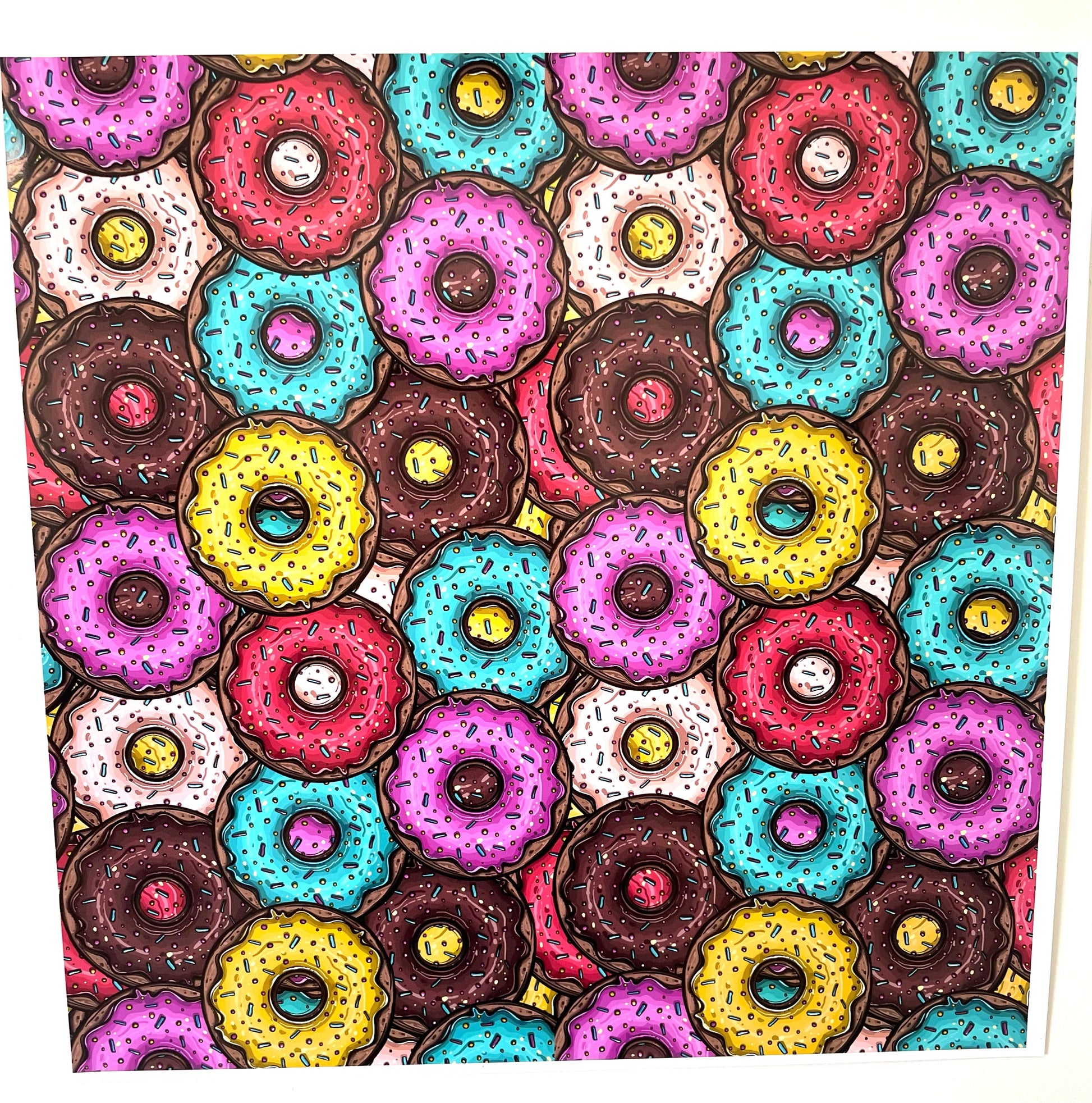 colourful donut pattern adhesive vinyl from stick that vinyl australian vinyl supplier